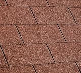 Gartenpirat Bitumen Dachschindeln rechteckig rot 2 m²