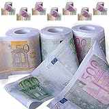 Toilettenpapier Geldscheine 6er Set 50 100 500 Euro │18gr/qm 2-lagig 250 Blatt 25 m │ Klopapier bedruckt WC-Papier (6)
