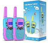 SIMREX Walkie Talkies für Kinder, 2er Pack wiederaufladbare Walkie Talkies mit großer Reichweite und Taschenlampe, 200M HD Walkie-Talkie, Kindersprechanlage