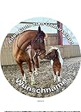 Tortenaufleger Wunschname, Pferd, Islandpony, Sport, Tortendeko, Cake Decoration Fondant, Ø 20cm, 07110 Top Qualität