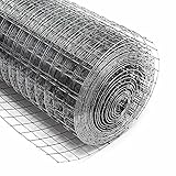 Wiltec Volierendraht 4-Eck mit 12x12mm Maschengröße, 10m Rolle mit 50cm Höhe, aus verzinktem Stahl