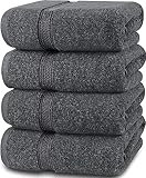 Utopia Towels - 4er-Pack Badetücher Set Premium 100% ringgesponnene Baumwolle 69 x 137 cm Handtücher, sehr saugfähig, weiches Gefühl Duschtücher (Grau)