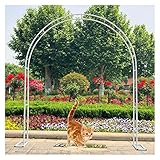 Pergola-Gartenlaube aus Metall mit Rosenbogen für Kletterpflanzen, wetterbeständig, Gartenspalier und Hochzeitstorbendekoration