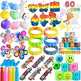 JOYIN 60 Stücke Kindergeburtstag Mitgebsel Set, Popular Fidget, Partyspielzeuge, Goodie Bags Fillers für Kindergeburtstag Gastgeschenke, Give Aways Kindergeburtstag Klassenzimmer Preise