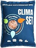 ClimaSet - Luftentfeuchter Auto - Feuchtigkeitskissen für Auto - Wiederverwendbar - gegen Feuchtigkeit, Schimmel und unangenehme Gerüche im Auto Innenraum - Entfeuchter Kissen - XXL - 300g