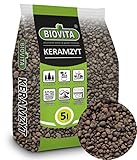 BIOVITA Tongranulat zur Drainage 4-8 mm – Blähton Granulat für Zimmerpflanzen 5L