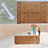 Bambus-Sichtschutz für Terrasse und Garten, dekorative Zaunpaneele mit hochdichten ganzen Stangen, einfache Montage, 110 x 400 cm