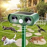 Katzenschreck Ultraschall, Katzenabwehr Solar Ultraschall Tiervertreiber, Katzenschreck für Garten, Abwehr Wasserdicht mit Bewegungsmelder, Katzenabwehr Garten, Abwehrmittel für Haustiere, Grün