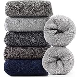 Jeasona 5 Paare Dicke Socken Damen 39-42 Thermosocken Damen 39-42 Wollsocken Warme Thermo Wintersocken Stricksocken Geschenke für Winter