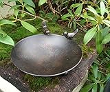 Deko-Impression Vogeltränke Vogelbad Vogel-Futterstelle Eisen massiv bronzefarben 22