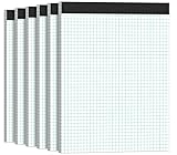 VGECEE Notizblock A4 Kariert Notizblöcke, 6 Stück Schreibblock Karierter Block A4 Notizbuch 30 Blatt/ 60 Pages Karierter Blöcke a4 mit Rand Notizbuch 70g/m² für Schulblock, Kopfverleimt, Papier