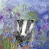 Alex Clark Art Dankeskarte mit Dachs-Motiv