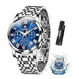 Taxau Männer Business Uhren Edelstahl Luxus Männer Chronograph Uhren Römisches Zifferblatt Klassische Männer Armbanduhr Wasserdicht Leuchtend mit Datum Reloj para Hombre