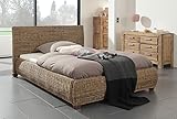 Wolf Möbel Rattanbett Round 160x200cm Rattan Doppelbett Bettgestell aus Massivholz Bett Korbbett Rattan-Geflecht Ehebett Natur Naturprodukt natürliches & geflochtenes Design leicht & robust