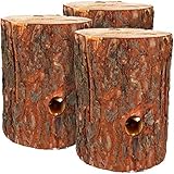 com-four® 3X Schwedenfeuer mit Anzünddocht, Finnenfackel für Lagerfeuerromantik und als Outdoor Kochstellen, Baumfackel, Gartenfackel