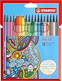 STABILO - Premium-Filzstift - Pen 68-18er Pack