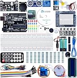 ELEGOO UNO R3 Starter Kit kompatibel mit Arduino IDE Projekt Einsteigerset mit Tutorial auf Deutsch, Mikrocontroller, 5V-Relais, Stromversorgungsmodul, Servomotor, Erweiterungsplatine usw.
