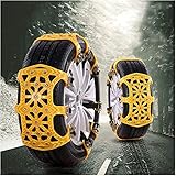 QSCVDEA 3 Stück Professionelle Schneeketten Anti-Rutsch Traktionsketten Autos Outdoor Notfall Winter Schnee Reifen Sicherheitsketten Einstellbare SUV Trucks Pickups Universal