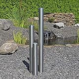 CLGarden B-Ware Edelstahl Element für Säulenbrunnen Gartenbrunnen Springbrunnen DIY 3 Säulen aus aufwendig gebürstetem Edelstahl rostfrei