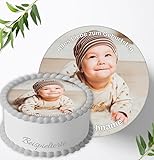 Tortenaufleger Tortenbild, Essbares Foto für Torten, Kindergeburtstag, mit eigenem Foto und Text frei gestalten, Personalisiert mit oder ohne Wunschname (Text), Super Qualität, 9533.