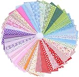 YoniYa 42 Stück Stoffreste Stoffpaket 25 x 25 cm Bedruckter Baumwollstoff Meterware Stoffe zum Nähen Patchwork 100% Baumwolle Stoffflicken für Kleidung Vorhänge Bettwäsche DIY Basteln