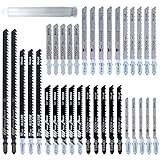 35tlg. Stichsägeblätter Set T-Schaft Gemischte Stichsägeblätter Set für Milwaukee usw. T744D T344D T101B T111C T144D T101AO T118A T101BR für Holz und Schneiden von Metall