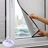 Sonnenschutzfolie Fensterfolie, reflektierende Wärmeisolierung, Aluminium-Wärmeblockierfolie, Sichtschutz mit Saugnäpfen, ideal für Büro und Garage, 100 x 300 cm