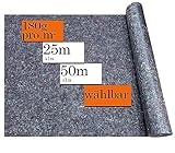 Malervlies Abdeckvlies 1 x 50m Rolle oder 1 x 25m Rolle - extra starkes Schutzvlies - mehrfach verwendbar - Stärke 180g/m² - Recycelten Fasern - Renovierung - Malerarbeiten