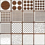 cobee 16 Stück Kreis Schablone Set, Schablonen zum Malen Wiederverwendbare Kreisschablonen in 16 Größen, Runde Schablone Kunststoff für Notizbuch Tagebuch Scrapbook Fotoalbum DIY-Projekte (15 x 15 cm)