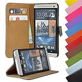 Eximmobile - Book Case Handyhülle für HTC U Play mit Kartenfächer in Schwarz | Schutzhülle aus Kunstleder | Handytasche als Flip Case Cover | Handy Tasche | Etui Hülle Kunstledertasche