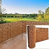 Bambus-Gartenzaun-Rolle für Balkon, Privatsphäre und Außenbereich, 1,1 m hoch, natürlicher Bambus-Sichtschutz für Hinterhof-Sicht- und Sonnenschutz