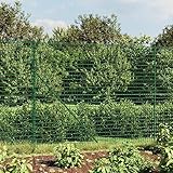 Xichuzi Maschendrahtzaun mit Bodenhülsen Grün 1,4x10 m, Volierendraht, Wühlmausgitter, Kaninchenzaun, Drahtzaun, Drahtgeflecht, Kaninchendraht, Geflügelzaun - 154099