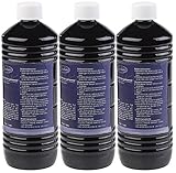 Carlo Milano Lampenöl für Öllampe: 3er-Sparpack Geruchsfreies Lampenöl für innen und außen, 3X 1L (Lampenöl für Fackeln, Lampenöl Innenbereich, Petroleumlaterne)