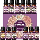 SALUBRITO Blumen Ätherische Öle Set, Blume Duftöl für Diffusor und Kerzenherstellung - Jasmin, Gardenie, Rose, Lavendel, Geranie, Kirschblüte, Freesie und mehr