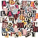 208 Stück Vintage Buchstaben Aufkleber Selbstklebend Wasserdicht Buchstaben Sticker Vinyl Alphabet Aufkleber DIY Scrapbook Stickers für Poster Briefkästen Reisetasche Scrapbooking Laptop Koffer