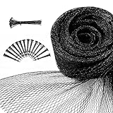 15x15m Teichnetz Feinmaschig,vogelschutznetz engmaschig Vogelnetz katzennetz,robust, witterungs- & UV beständig Schwarz,Teichabdecknetz, Vogelschutznetz,Laubnetz Obstbaumnetz
