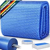 tillvex Pool Solarabdeckplane Rechteckig 600x400 cm | Solarfolie Stärke 120 µm | Solarplane zuschneidbar | Poolheizung für Wassererwärmung