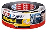 tesa extra Power Universal Gewebeband - Gewebeverstärktes Ductape zum Reparieren, Befestigen, Bündeln, Verstärken oder Abdichten - Schwarz - 50 m x 50 mm