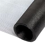 fowong Fenster Fliegengitter 250x120 cm, Fenster Mesh Ersatz DIY Maßschneider Glasfaser Insektenschutz Tür Netz für Balkontür Wohnzimmer Terrassentür Schwarz