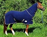 AMKA Fleecedecke Combo Abschwitzdecke mit Halsteil aus Fleece dunkelblau