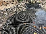 AquaOne Teichnetz feinmaschig 2x3m I Teichabdeckung für laubfreien Teich I vielseitiges Netz in schwarz I Abdecknetz mit 6 Spießen I Schutznetz für Gartenteich