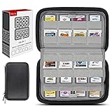sisma 64 Spiele Aufbewahrung Tasche Game Case Kompatibel mit Nintendo DS 3DS Switch Spiele, Game Card Box Organizer Hard Case Schutz Hülle, Schwarz
