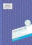 AVERY Zweckform 726 Lieferschein mit Empfangsschein (A5, 2x50 Blatt, mit 1 Blatt Blaupapier und farbigem Durchschlag, zur Abfrage aller Lieferpositionen) weiß/rosa