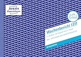 AVERY Zweckform 1311 Wochenbericht (A5 quer, mit 2 Blatt Blaupapier, von Rechtsexperten geprüft, für Deutschland/ Österreich zur wöchentlichen Dokumentation der Arbeitsleistung, 2x50 Blatt) weiß/gelb