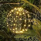Weihnachtskugel, LED Kugeln Zum Hinhängen, Ø 20/25/30 Cm Metall Leuchtkugel Hänge Dekokugel, Zusammenklappbarer Metallrahmen, Weihnachtsbeleuchtete Kugelkugeln Für Den Außenbereich Garten Dekoration