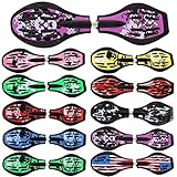 FunTomia Waveboard Original ABEC9 Kugellager inkl. Tasche (Verschiedene Farbdesigns) (Lila/Blumen)