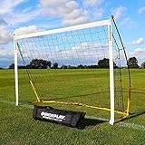 QUICKPLAY KICKSTER 1.8x1.2m Jugend-Fußballtor - Schnell aufbaubares tragbares Fußballnetz für Kinder, Zieltraining & Tor in offizieller Größe für 3v3 - Schnell aufbaubares Gartentor für U6