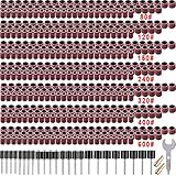 SIQUK 531 Stück Schleifhülsen Set für Dremel Elektrowerkzeuge, mit 504 Stück Schleifhülsen 24 Stück Schleifwalze 2 Stück Bohren Sie Chuck und 1 Schraubenschlüssel