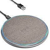 15W Wireless Charger, Induktive Ladestation für iPhone 16/15/14/13/12/Pro/Max/Plus/Mini/XS/XR, AirPods, Induktions Kabelloses Ladegerät für Samsung Galaxy S23/S22/S21/S20/Note 20, Huawei, Xiaomi