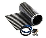 Calorique Infrarot Heizfolie Elektrische Fußbodenheizung 50 cm Set 220 W/m² 2,0 m² - effiziente und kostengünstige Heizung für Neubau oder Altbau-Sanierung [Energieklasse A+++]